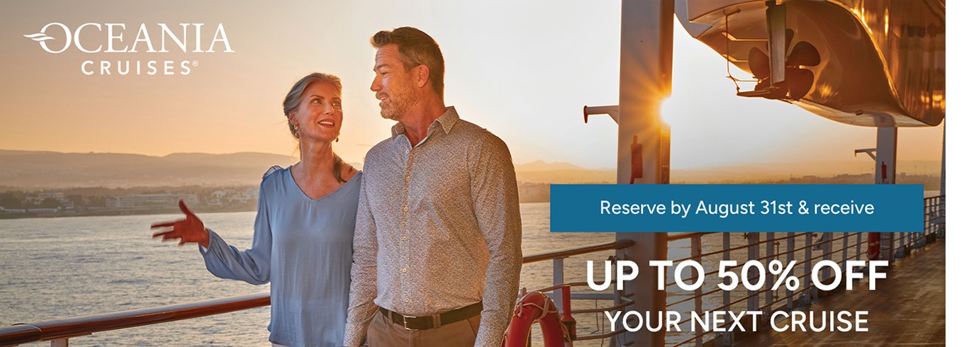 Save up to 50% on select cruises